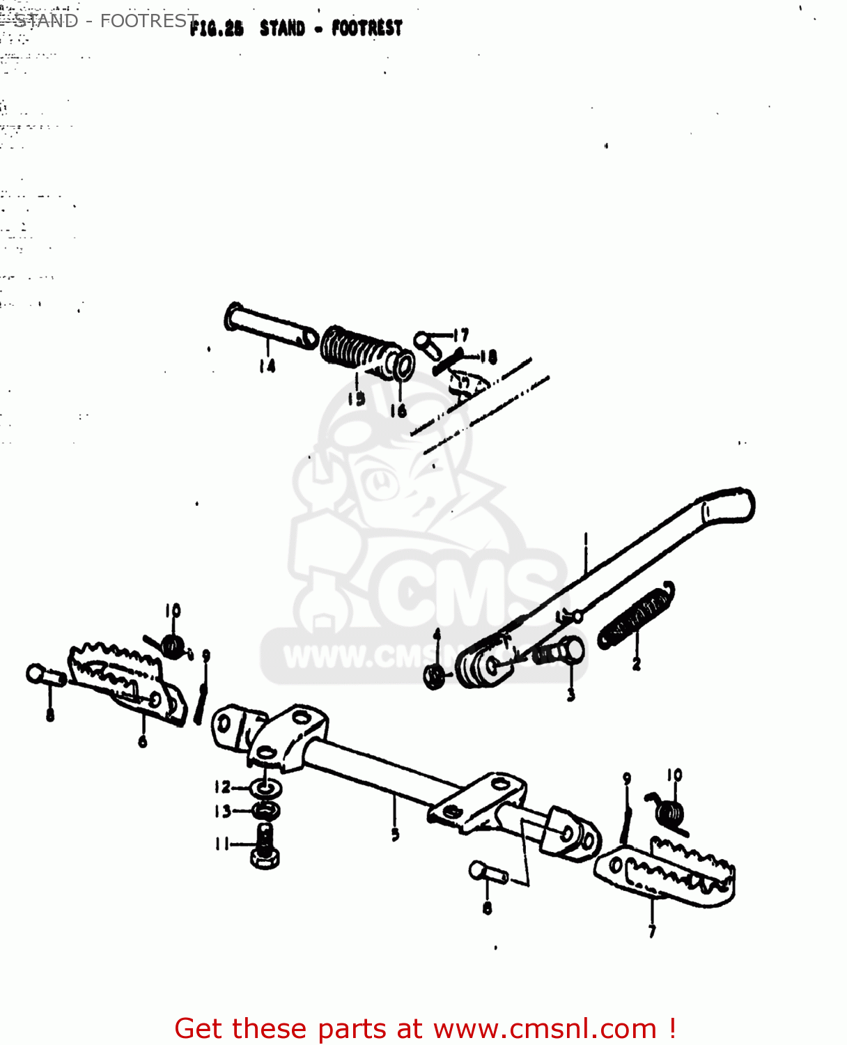 STAND - FOOTREST TS185 1977 (B) USA (E03)