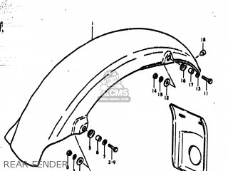 REAR FENDER - TS185 1977 (B) USA (E03)