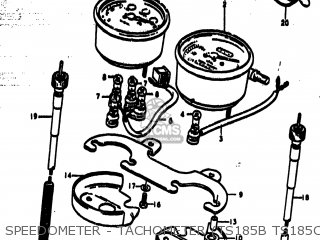 SPEEDOMETER - TACHOMETER (TS185B TS185C) - TS185 1977 (B) USA (E03)