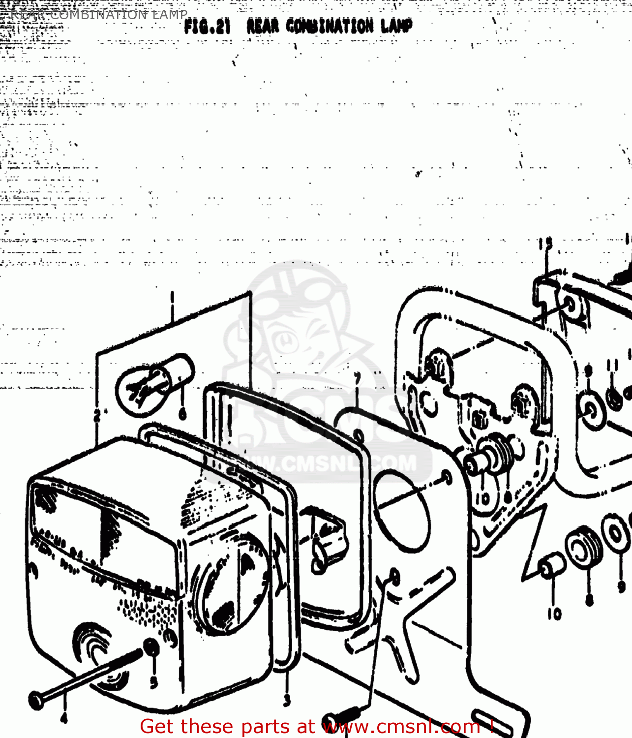 REAR COMBINATION LAMP TS185 1978 (C) USA (E03)