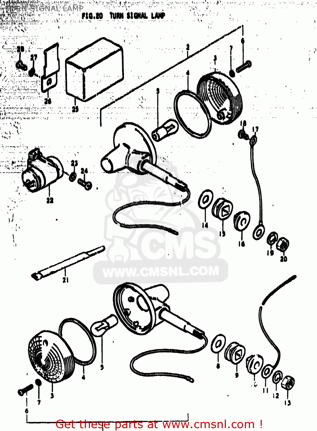 TURN SIGNAL LAMP TS185 1978 (C) USA (E03)