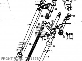 FRONT FORK (TS185B) - TS185 1978 (C) USA (E03)