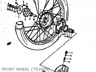 FRONT WHEEL (TS185N) - TS185 1978 (C) USA (E03)