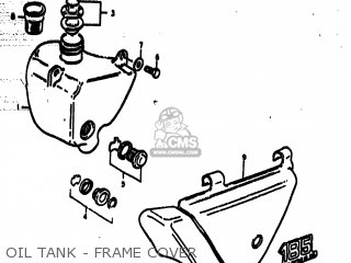 OIL TANK - FRAME COVER - TS185 1978 (C) USA (E03)