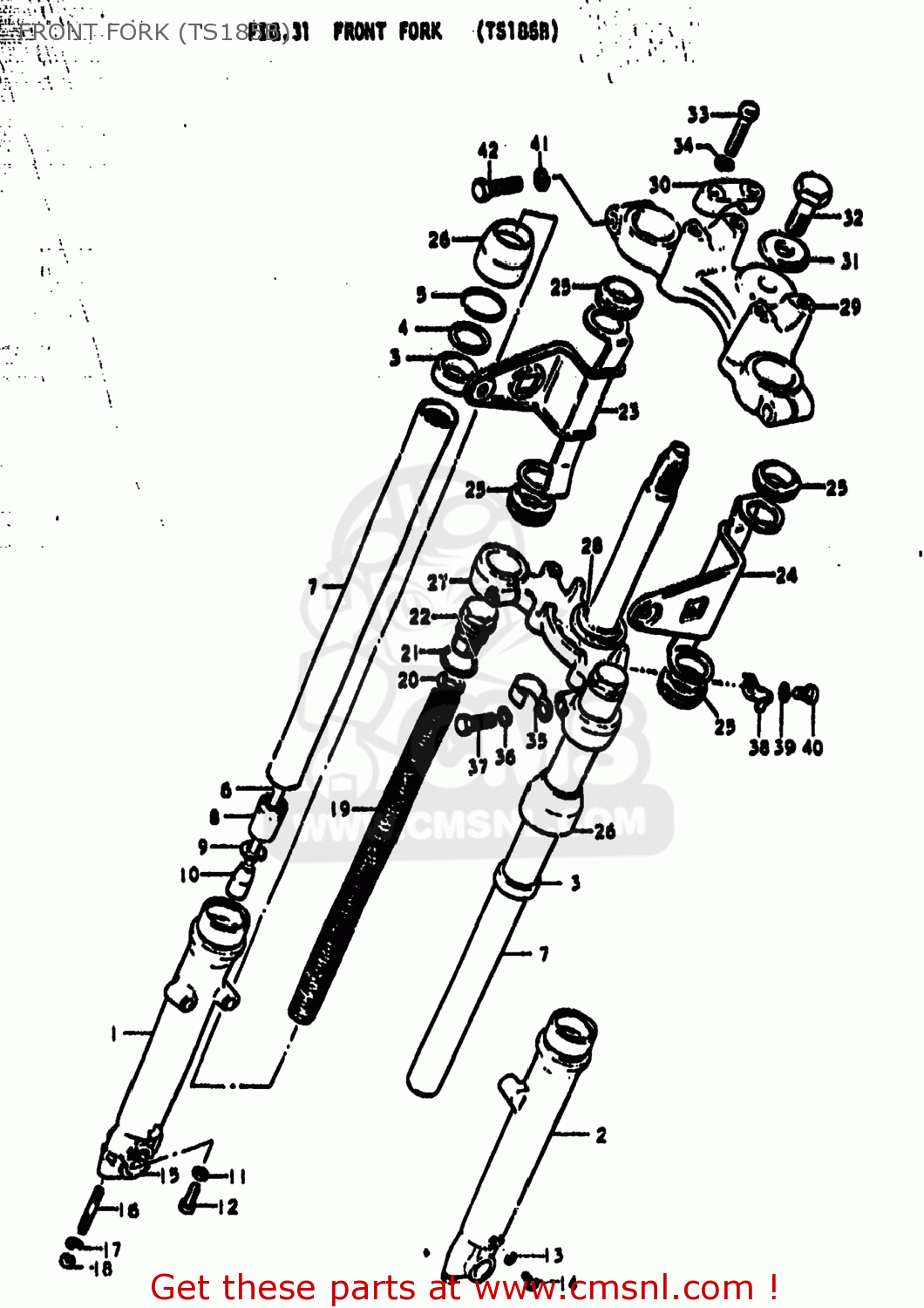 FRONT FORK (TS185B) TS185 1979 (N) USA (E03)