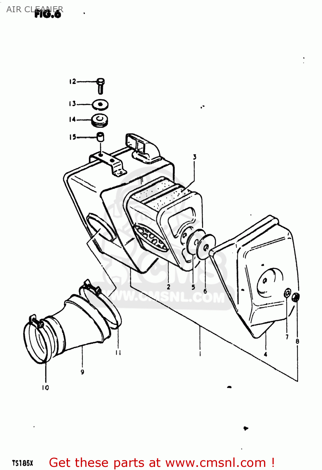AIR CLEANER TS185 1980 (T) USA (E03)