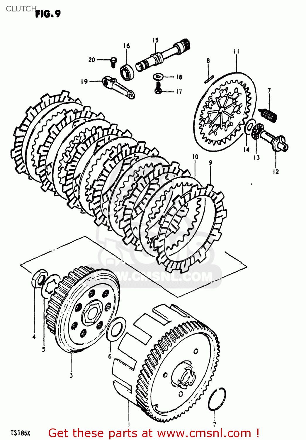 CLUTCH TS185 1980 (T) USA (E03)