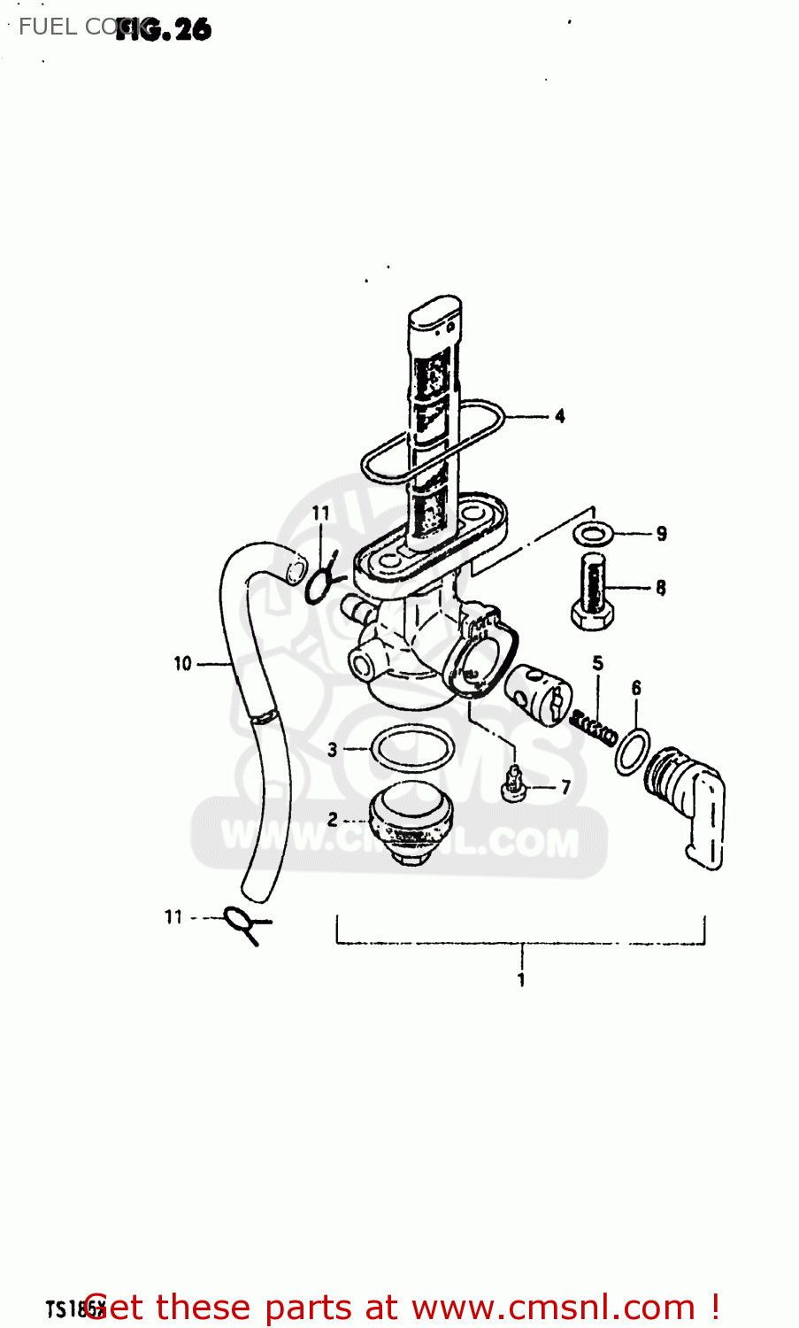FUEL COCK TS185 1980 (T) USA (E03)