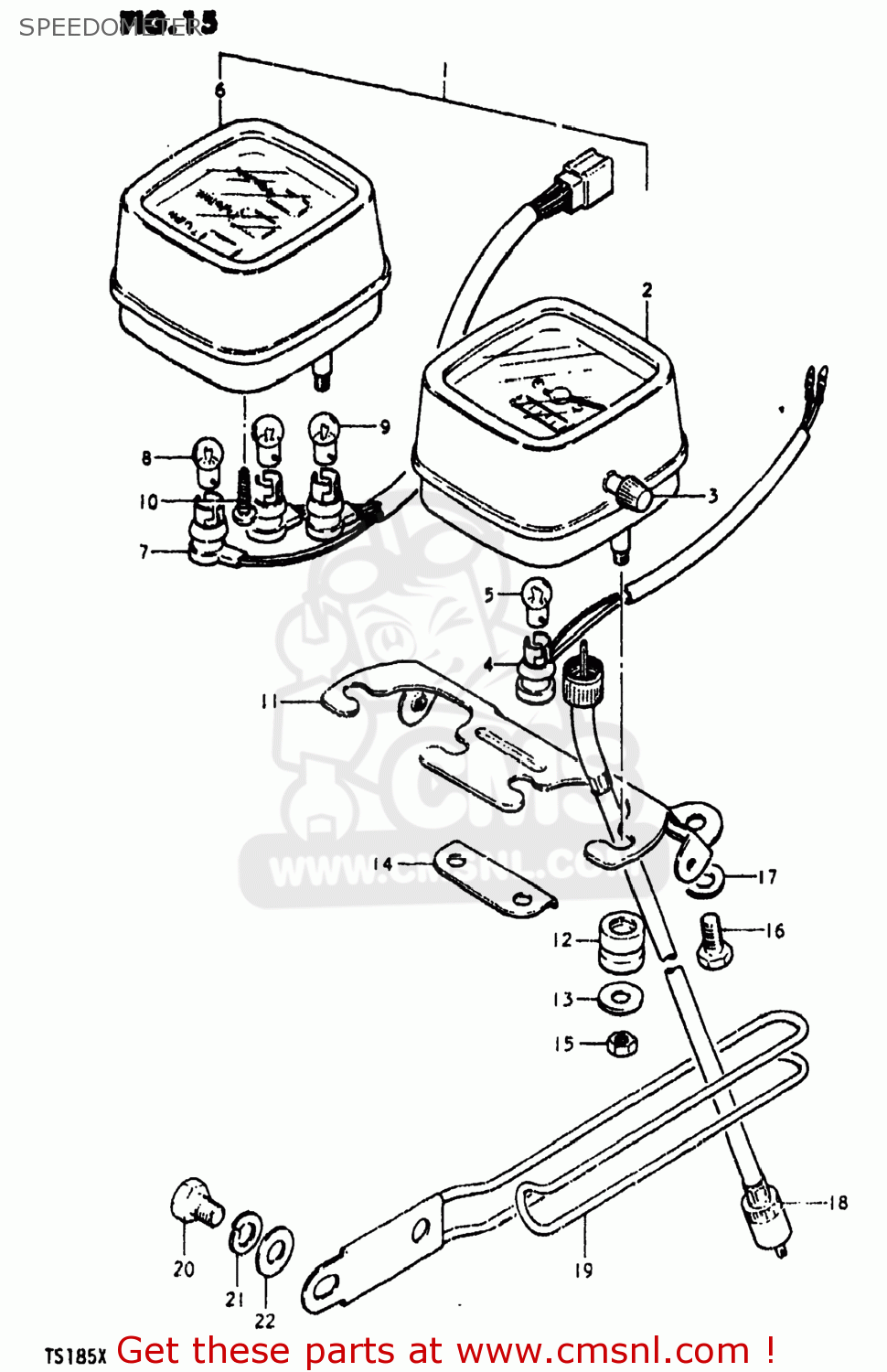 SPEEDOMETER TS185 1980 (T) USA (E03)