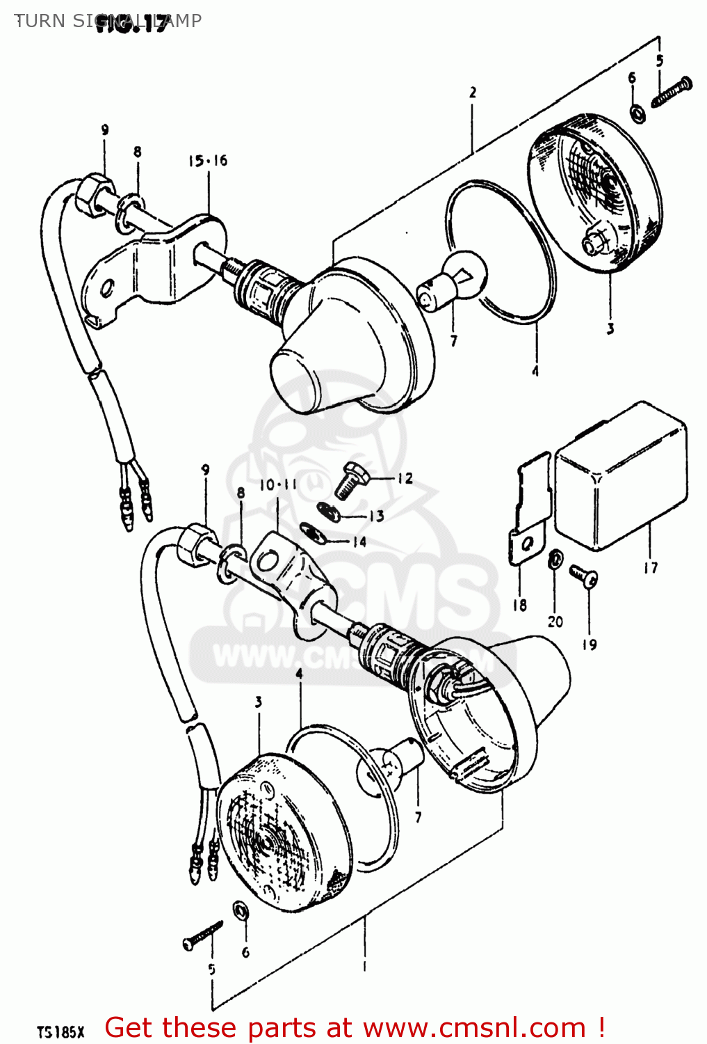TURN SIGNAL LAMP TS185 1980 (T) USA (E03)