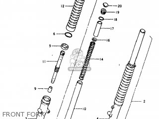 FRONT FORK - TS185 1980 (T) USA (E03)