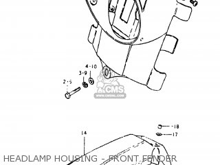 HEADLAMP HOUSING - FRONT FENDER - TS185 1980 (T) USA (E03)