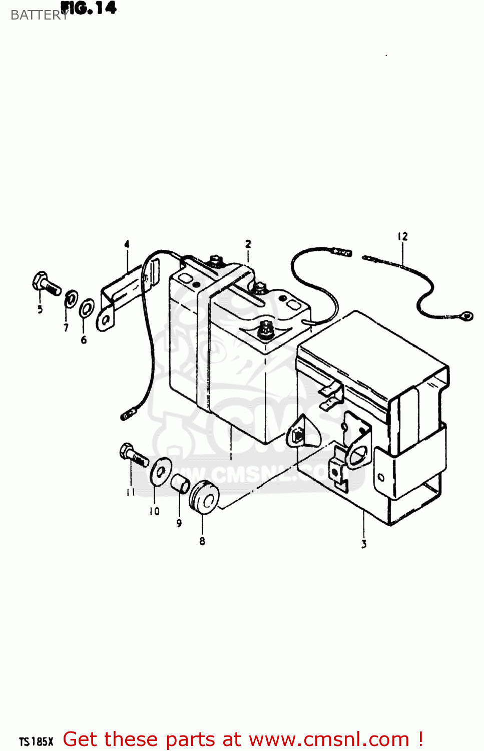 BATTERY TS185 1981 (X) USA (E03)