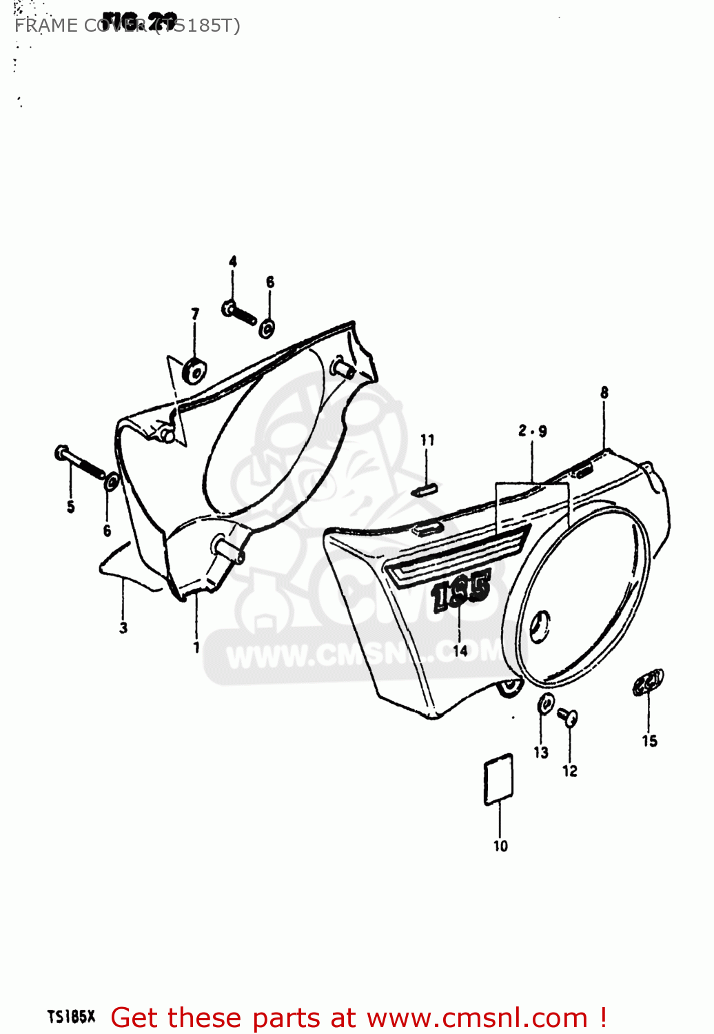 FRAME COVER (TS185T) TS185 1981 (X) USA (E03)