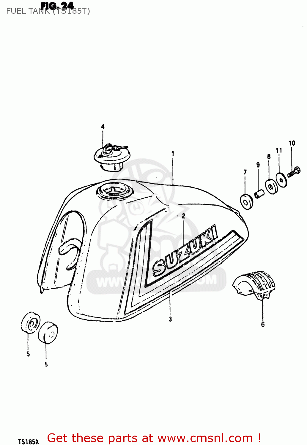 FUEL TANK (TS185T) TS185 1981 (X) USA (E03)