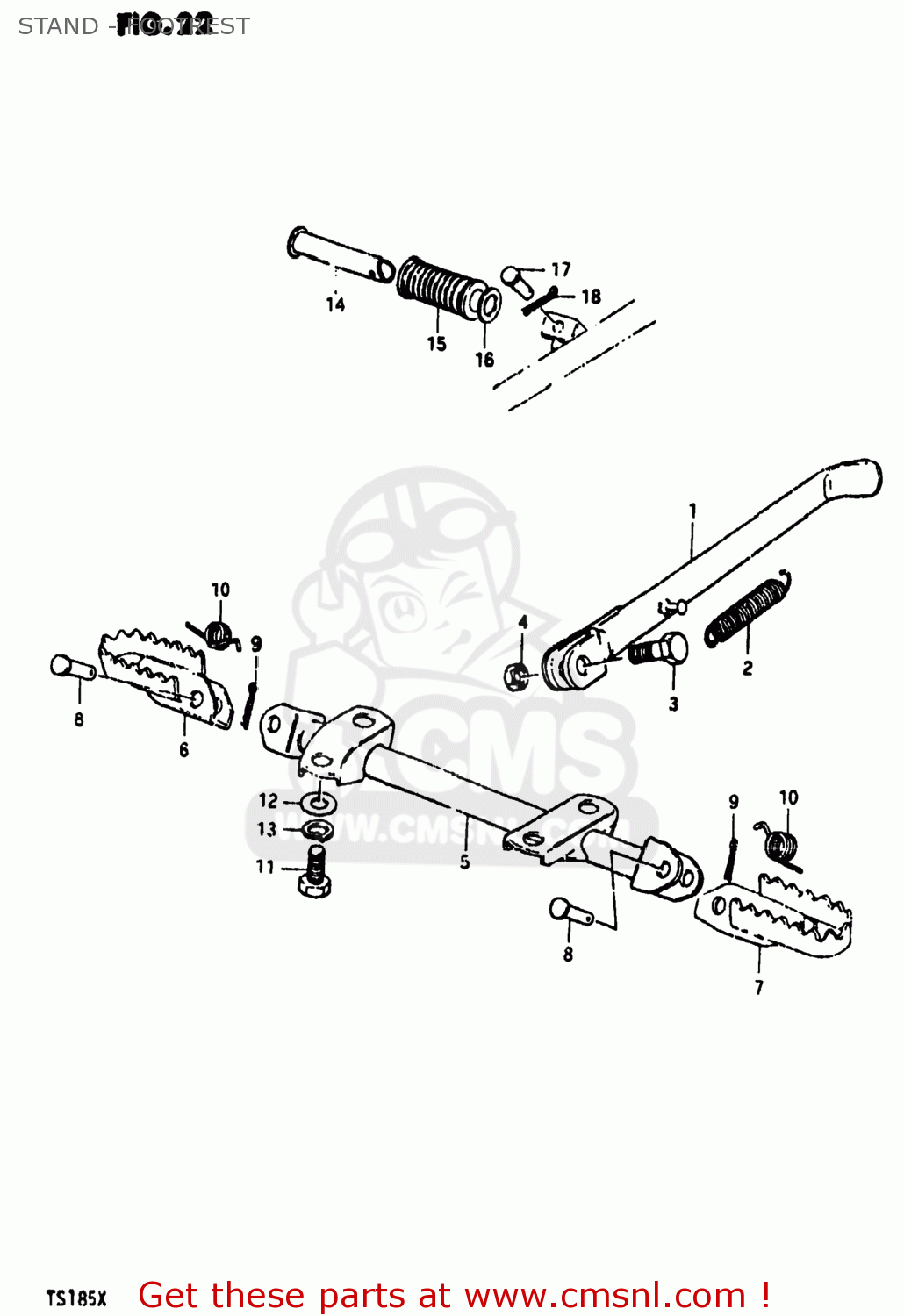 STAND - FOOTREST TS185 1981 (X) USA (E03)