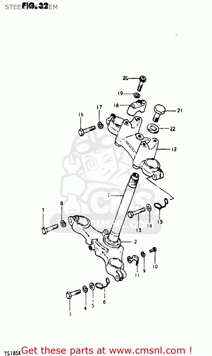 STEERING STEM TS185 1981 (X) USA (E03)