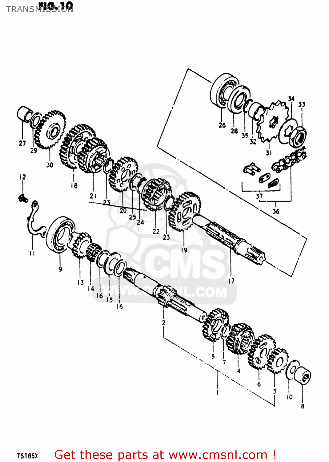 TRANSMISSION TS185 1981 (X) USA (E03)