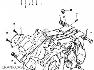 CRANKCASE - TS185 1981 (X) USA (E03)