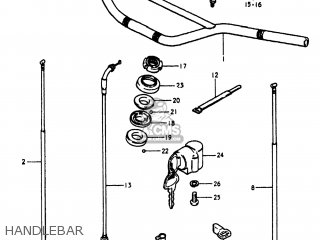 HANDLEBAR - TS185 1981 (X) USA (E03)