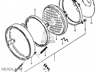 HEADLAMP - TS185 1981 (X) USA (E03)