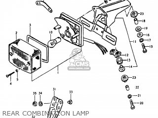 REAR COMBINATION LAMP - TS185 1981 (X) USA (E03)