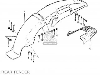 REAR FENDER - TS185 1981 (X) USA (E03)