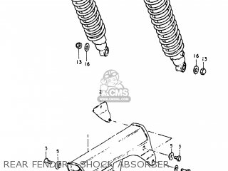 REAR FENDER - SHOCK ABSORBER - TS185 1981 (X) USA (E03)