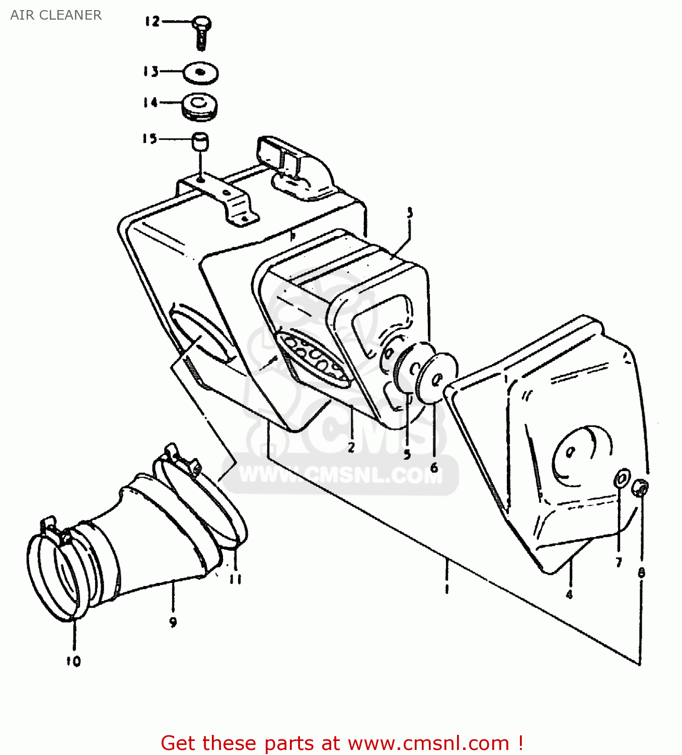 Suzuki TS185ER 1979 (N) (E01 E02 E04 E21 E24) AIR CLEANER - buy ...