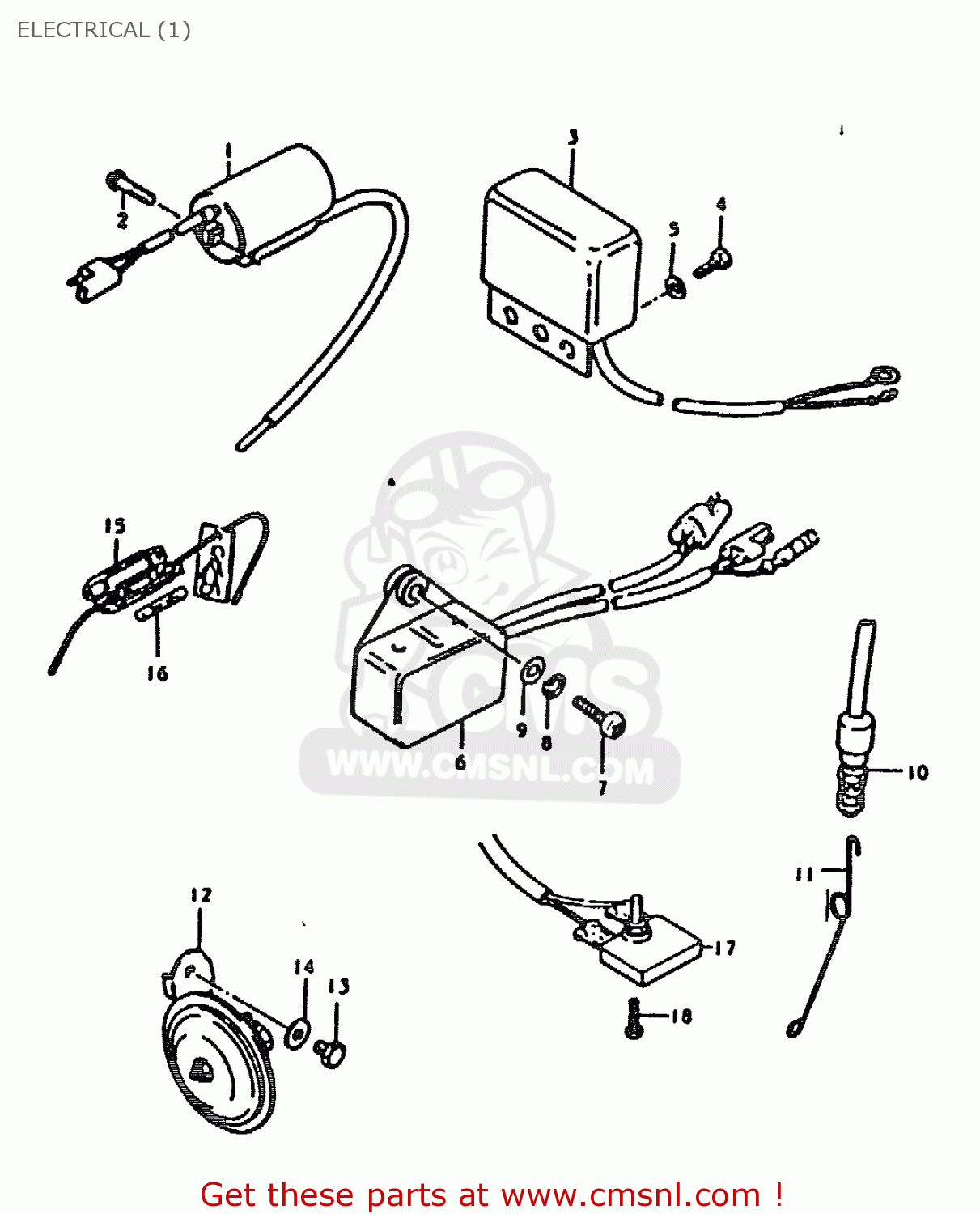 Suzuki TS185ER 1979 (N) (E01 E02 E04 E21 E24) ELECTRICAL (1) - buy ...