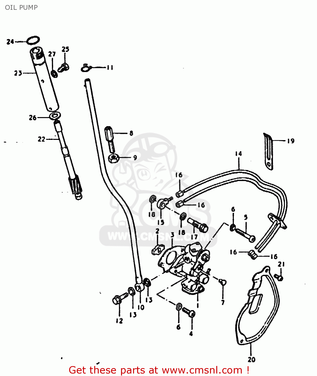 Suzuki TS185ER 1979 (N) (E01 E02 E04 E21 E24) OIL PUMP buy original