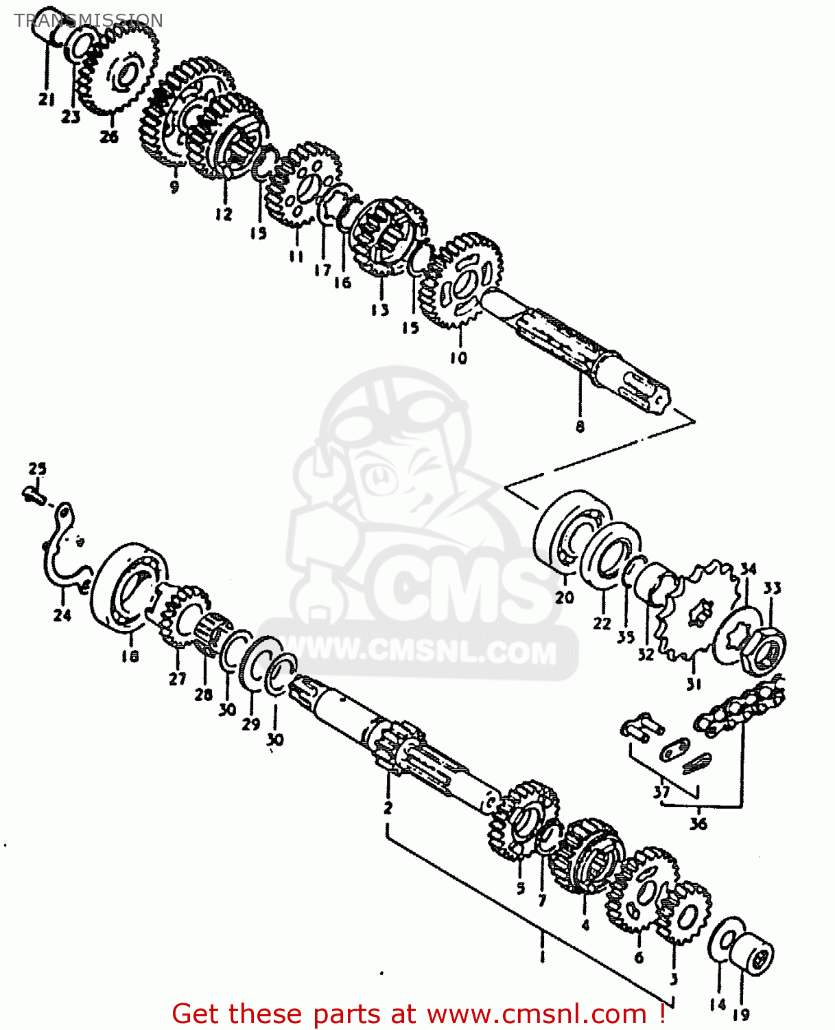 TRANSMISSION TS185ER 1979 (N) (E01 E02 E04 E21 E24)