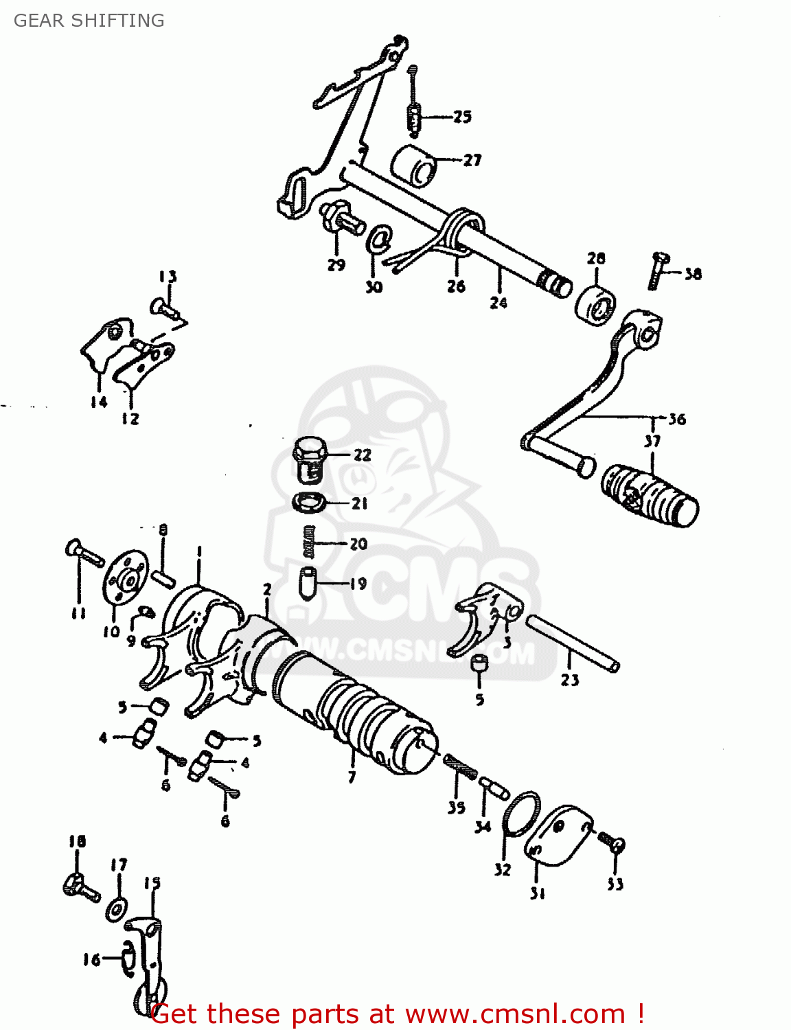 GEAR SHIFTING TS185ER 1979 (N) (E01 E02 E04 E21 E24)