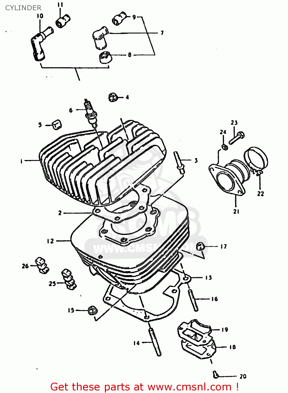 CYLINDER TS185ER 1979 (N) (E01 E02 E04 E21 E24)