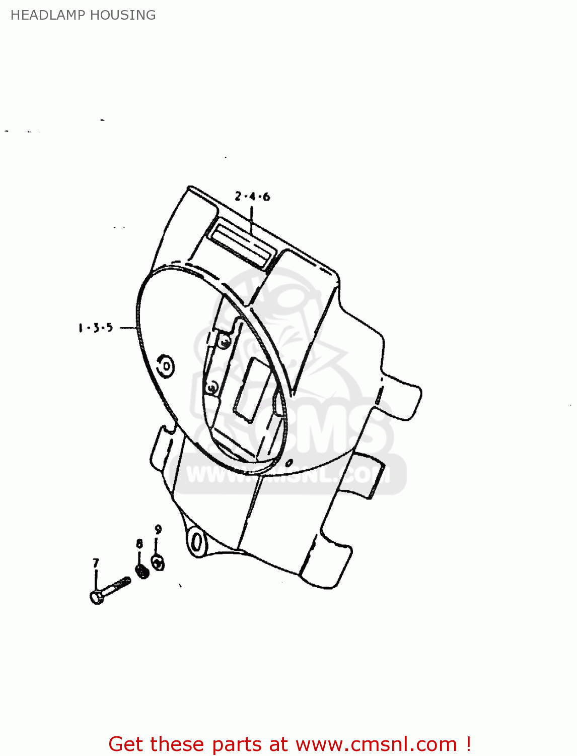 HEADLAMP HOUSING TS185ER 1979 (N) (E01 E02 E04 E21 E24)