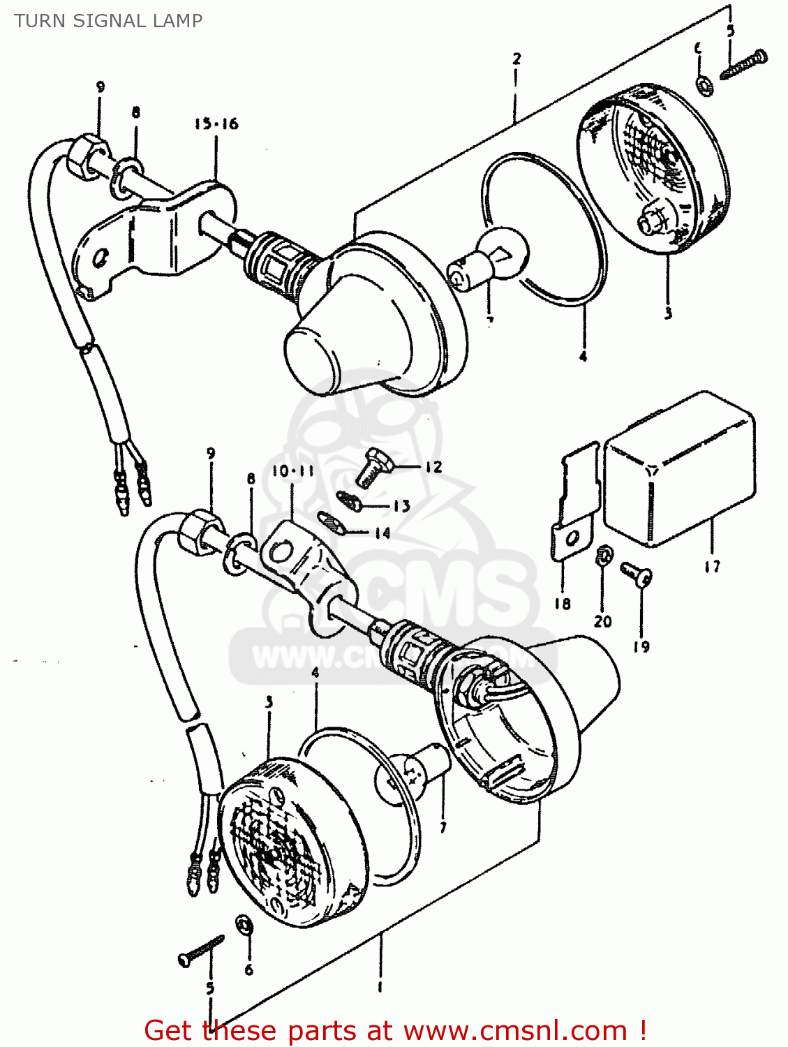 TURN SIGNAL LAMP TS185ER 1979 (N) (E01 E02 E04 E21 E24)