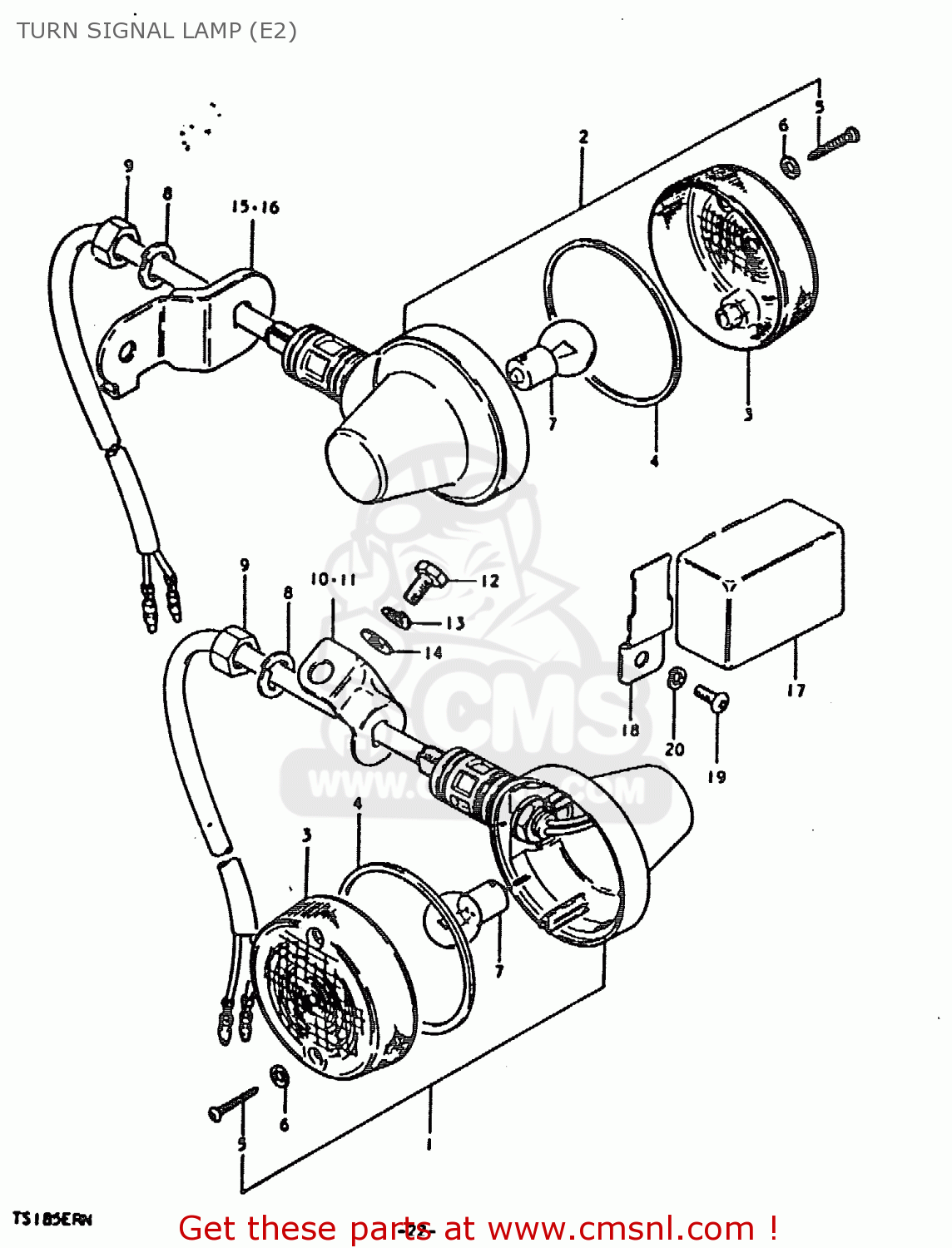TURN SIGNAL LAMP (E2) TS185ER 1979 (N) (E01 E02 E04 E21 E24)