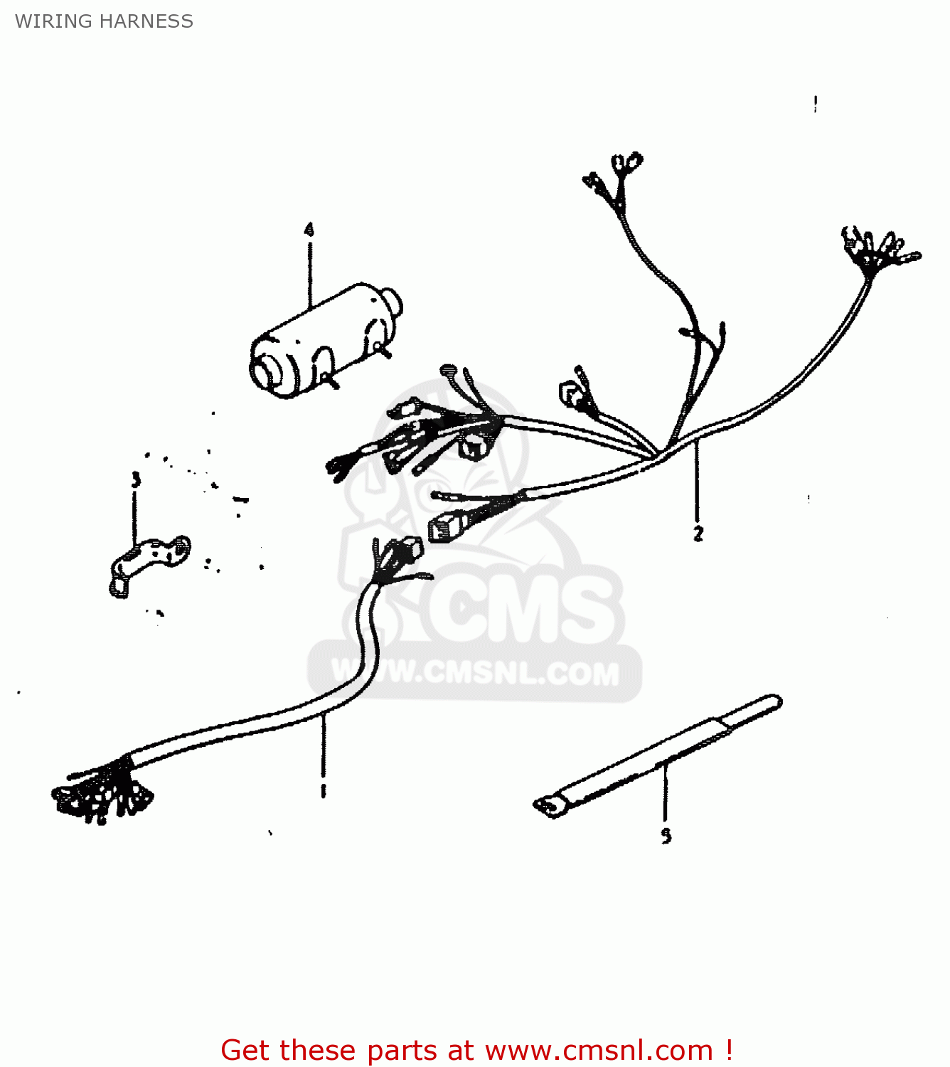 WIRING HARNESS TS185ER 1979 (N) (E01 E02 E04 E21 E24)