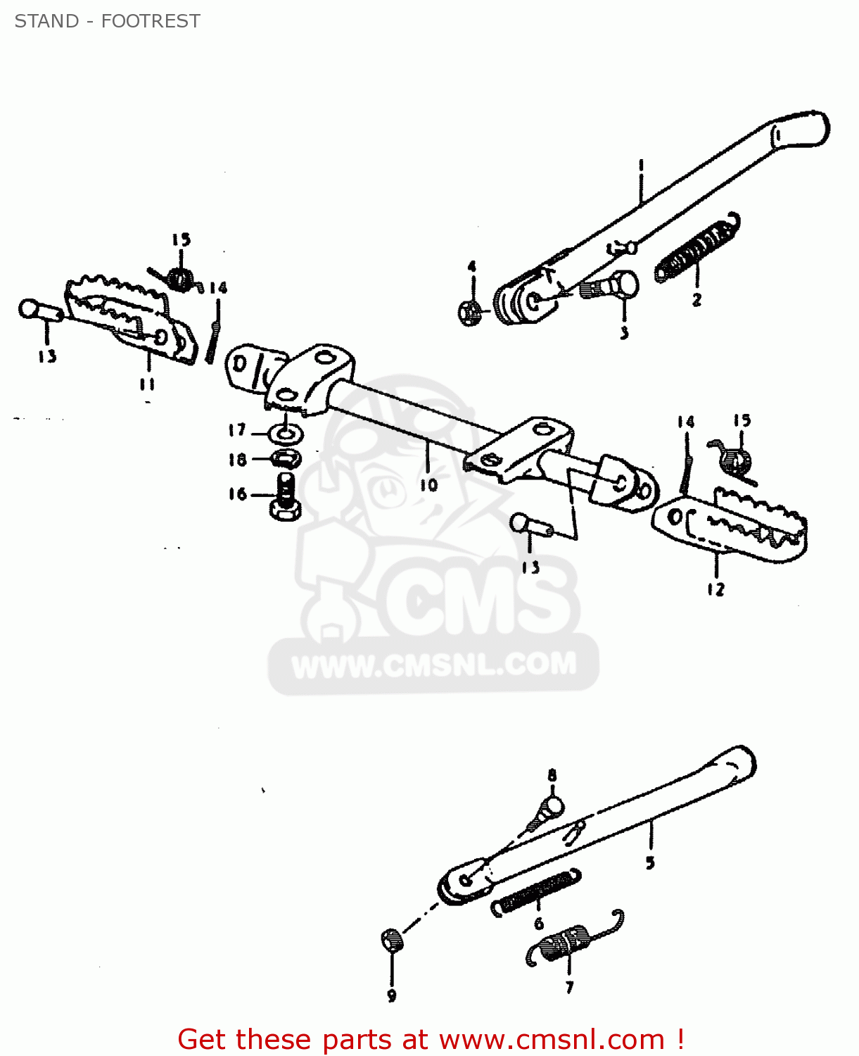 STAND - FOOTREST TS185ER 1979 (N) (E01 E02 E04 E21 E24)
