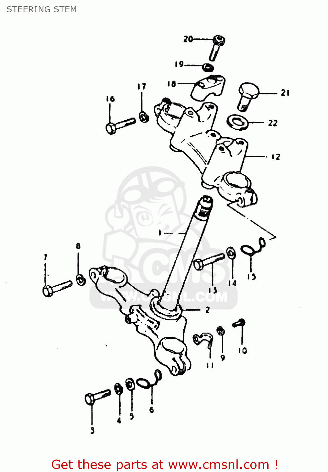 STEERING STEM TS185ER 1979 (N) (E01 E02 E04 E21 E24)
