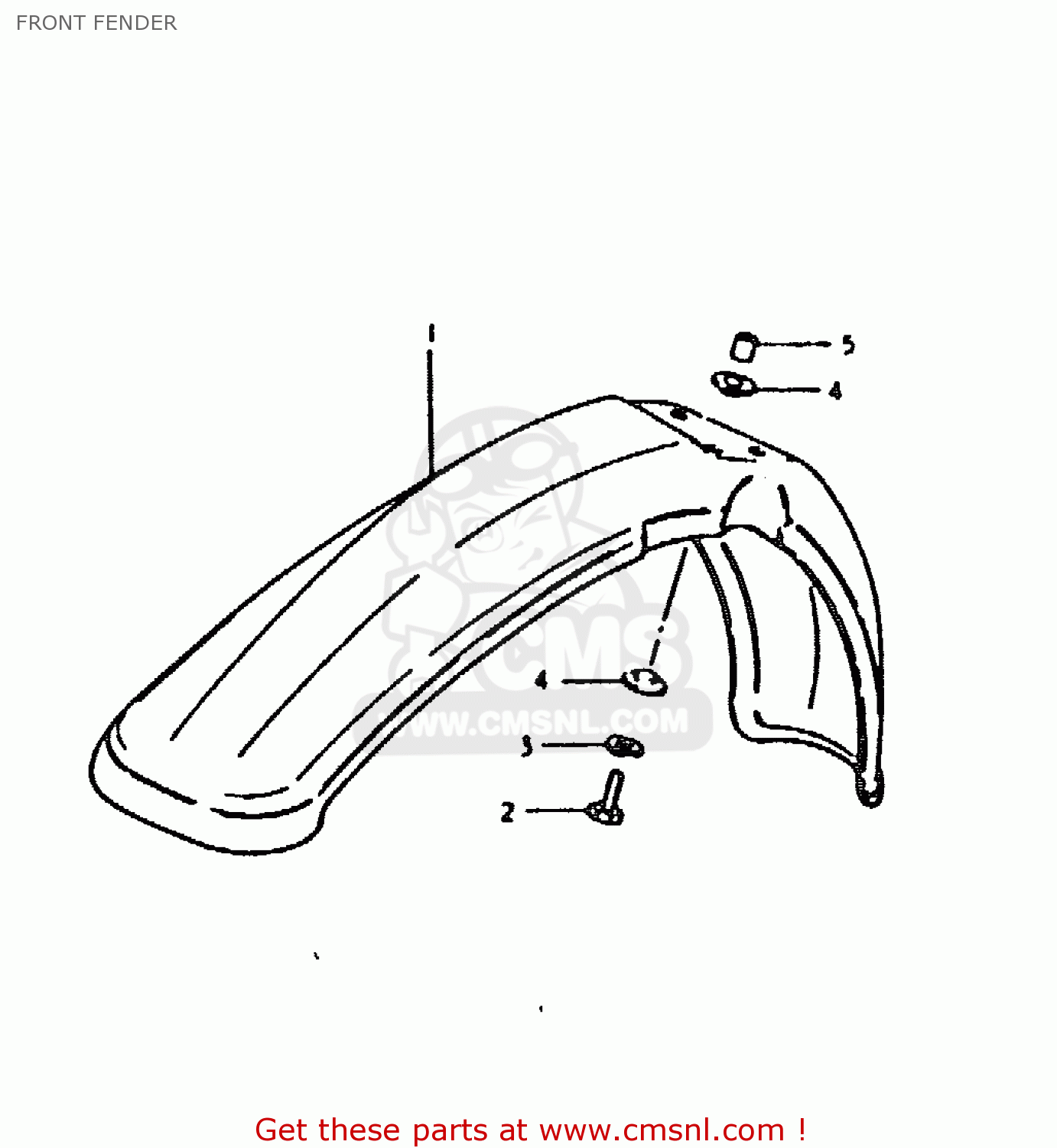 FRONT FENDER TS185ER 1979 (N) (E01 E02 E04 E21 E24)