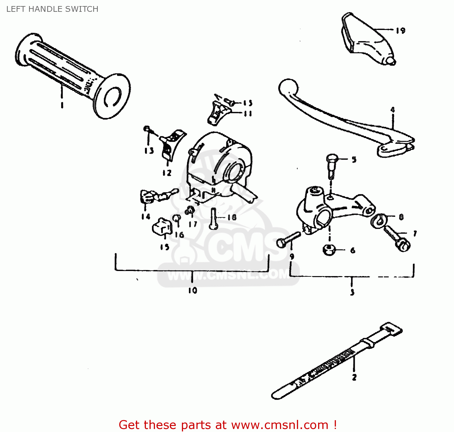 LEFT HANDLE SWITCH TS185ER 1979 (N) (E01 E02 E04 E21 E24)