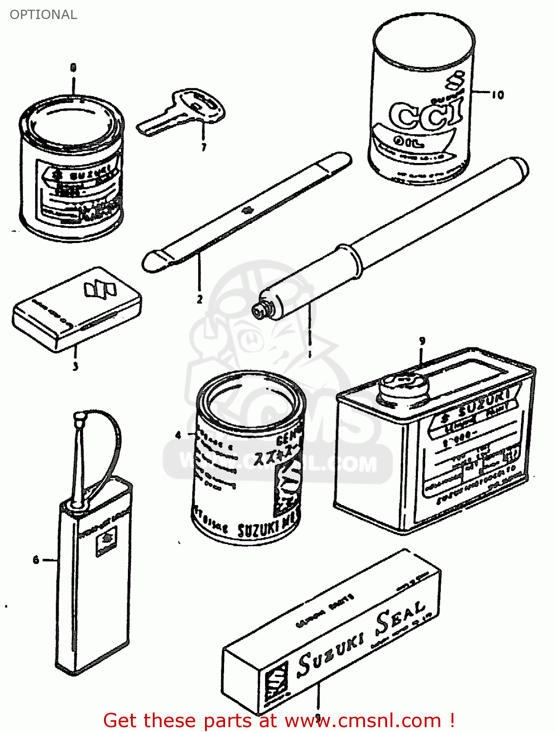 OPTIONAL TS185ER 1979 (N) (E01 E02 E04 E21 E24)