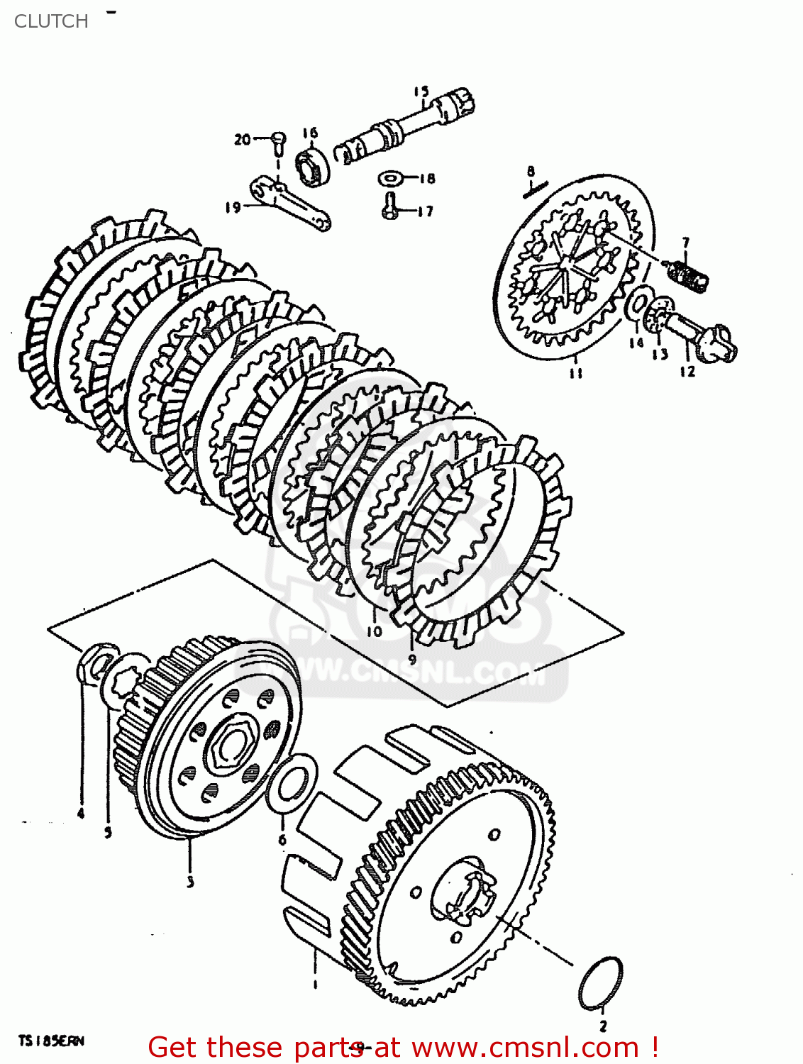 CLUTCH TS185ER 1979 (N) (E01 E02 E04 E21 E24)