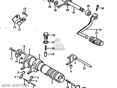 GEAR SHIFTING - TS185ER 1979 (N) (E01 E02 E04 E21 E24)