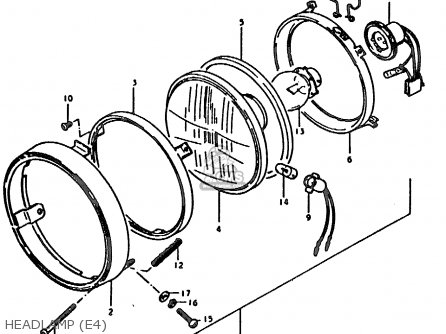 HEADLAMP (E4) - TS185ER 1979 (N) (E01 E02 E04 E21 E24)