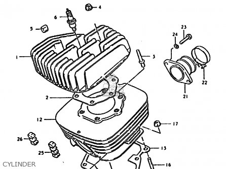 CYLINDER - TS185ER 1979 (N) (E01 E02 E04 E21 E24)