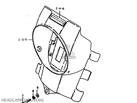 HEADLAMP HOUSING - TS185ER 1979 (N) (E01 E02 E04 E21 E24)
