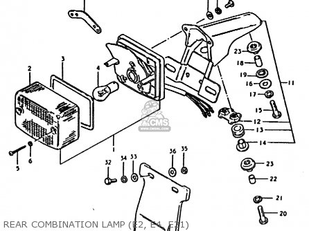 REAR COMBINATION LAMP (E2, E4, E21) - TS185ER 1979 (N) (E01 E02 E04 E21 E24)