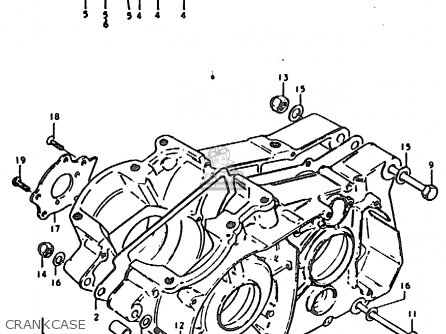 CRANKCASE - TS185ER 1979 (N) (E01 E02 E04 E21 E24)